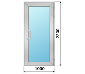 Одностворчатая дверь остекленная Provedal 1000x2200